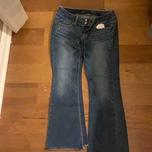 Dark wash AE boot cut jeans